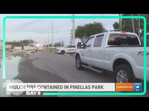 Crews still working on mulch fire in Pinellas Park