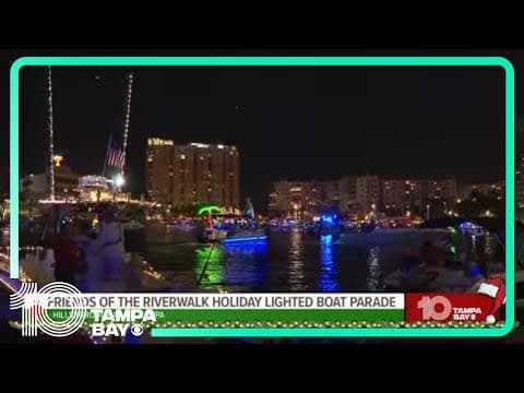 WATCH LIVE | Holiday Lighted Boat Parade travels through downtown Tampa