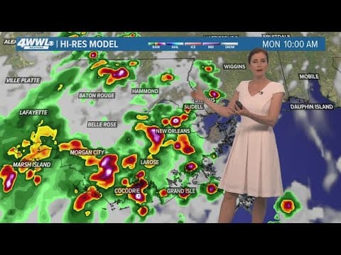 New Orleans 10pm Weather: Scattered storms Monday, hot and humid