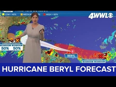 Tropical update: Could Hurricane Beryl reach the Gulf of Mexico, if so when?