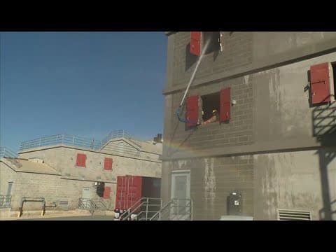 Fire crews demonstrate new equipment and techniques