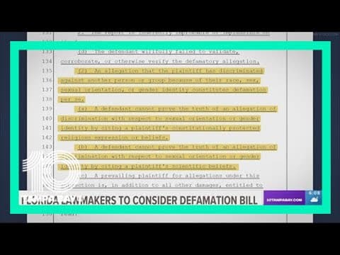 Florida lawmakers to consider defamation bill