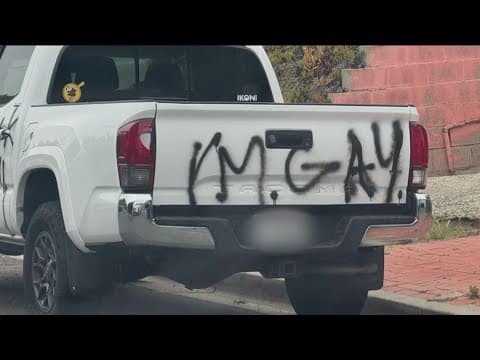 Multiple vehicles in Bay Park vandalized, tagged with hate-filled slurs