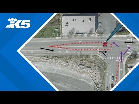 Sewer line collapses in front of Port Townsend ferry terminal, leaving a sinkhole