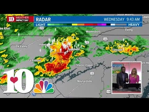 Tracking storms as they move into the East Tennessee area throughout the day