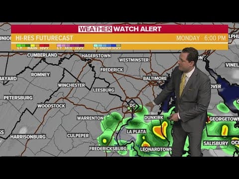 Strong storms possible in some parts of the DMV Monday afternoon