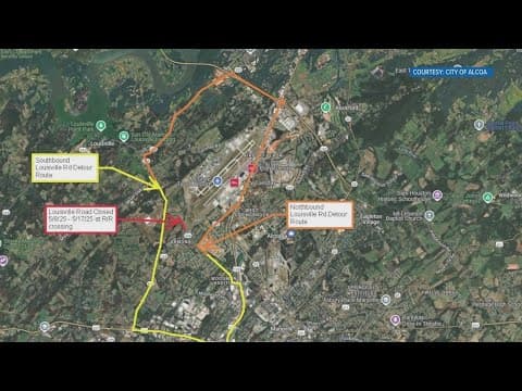 Part of Louisville Road in Alcoa set to close