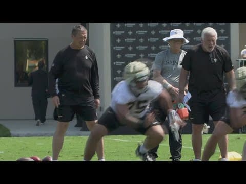 Saints draft picks working at Rookie Minicamp