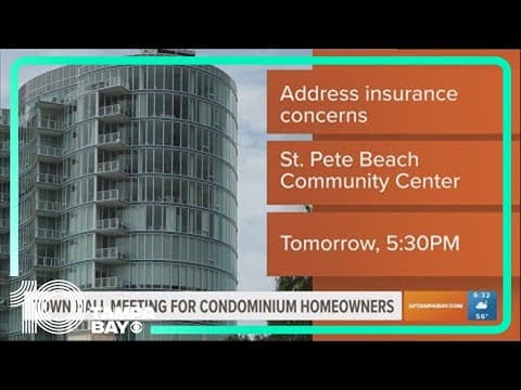Condo homeowners to have town hall meeting addressing insurance concerns
