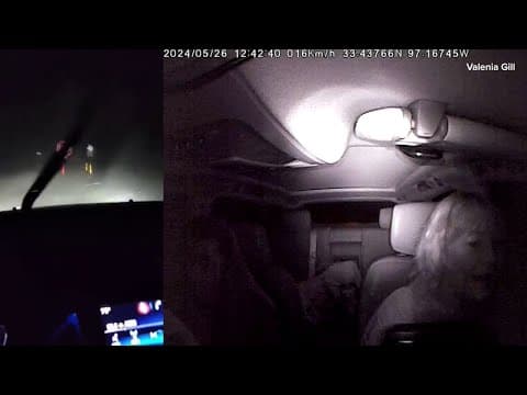 Side-by-side footage: Dashcam and cellphone video shows chaos as EF-3 tornado engulfs car in Texas