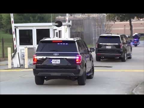 Donald Trump arrives at Fulton County jail to surrender on 2020 election charges