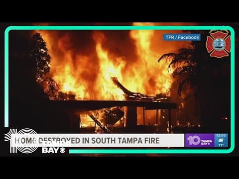 Video: Home destroyed in South Tampa fire near school