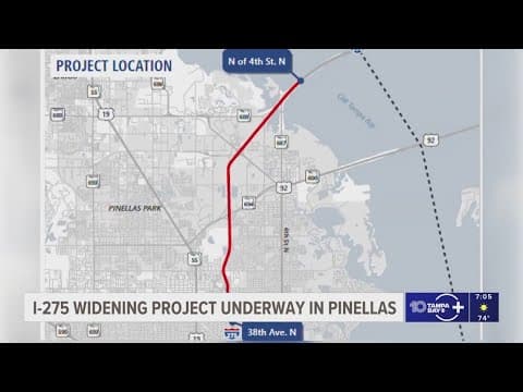 I-275 widening project underway in Pinellas County