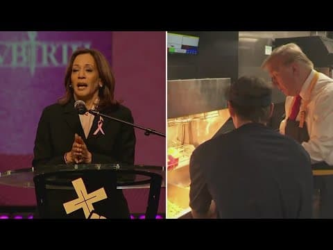 Trump and Harris campaign in swing states, polls show the race is close