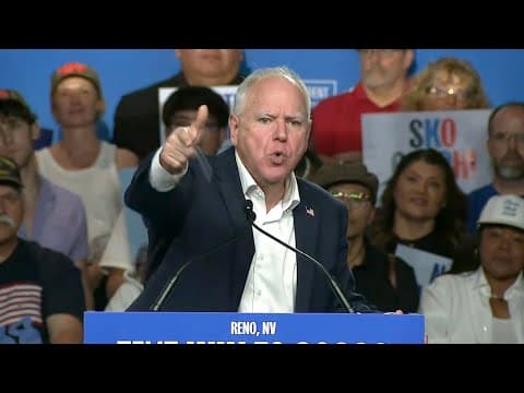 Tim Walz full speech at campaign rally in Nevada