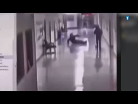 Security footage shows moments leading up to Dallas school shooting