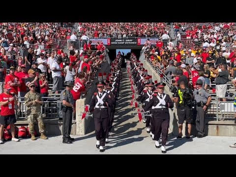 Ohio State Marching Band enters the 'Shoe | Ohio State-Iowa game