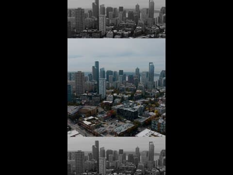 Drone shots of Capitol Hill in Seattle