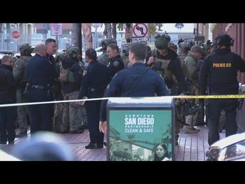 Police searching for two suspects after early morning shooting in the Gaslamp leaves one man dead