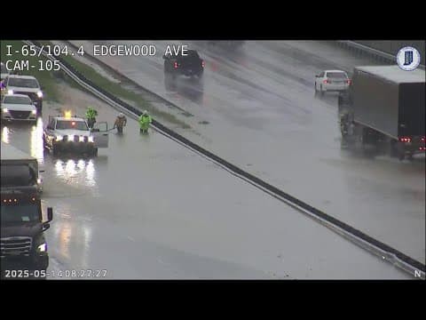 Flooding causes major delays on Indianapolis interstates Wednesday morning