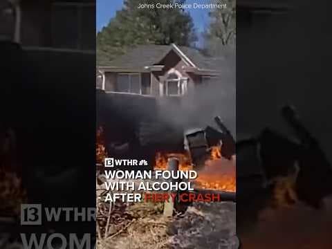 Woman rescued from fiery crash in front yard found with alcohol