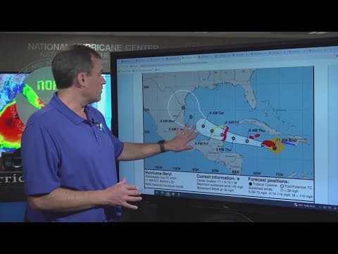 Where will Hurricane Beryl go once it enters the Gulf? NHC continues tracking
