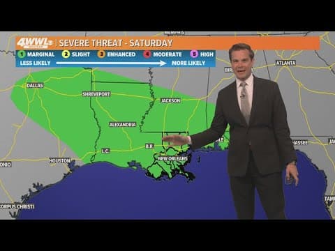 New Orleans Weather: Warm Friday with passing storms Saturday
