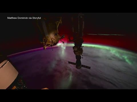 Amazing video of aurora from space