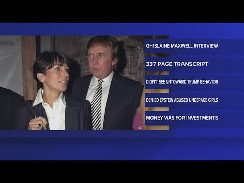 DOJ releases Ghislaine Maxwell transcripts