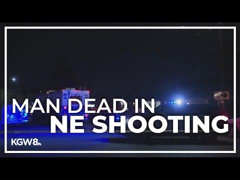 A man dies in the street in Northeast Portland following a shooting