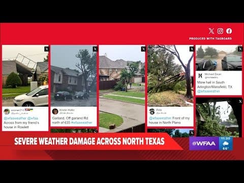 UPDATE: Tracking severe weather damage in North Texas on Tuesday