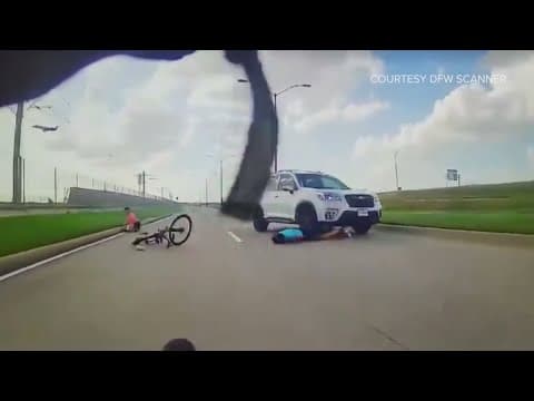 North Texas bicyclists survive after being hit and run over by a car
