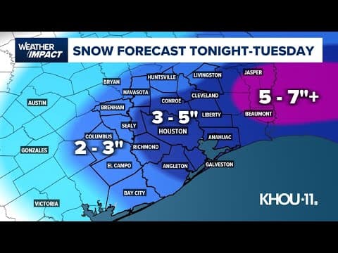 Tracking winter weather in the Houston area