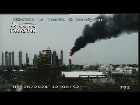 Plume of black smoke seen over SE Houston due to flaring at TPC Group plant