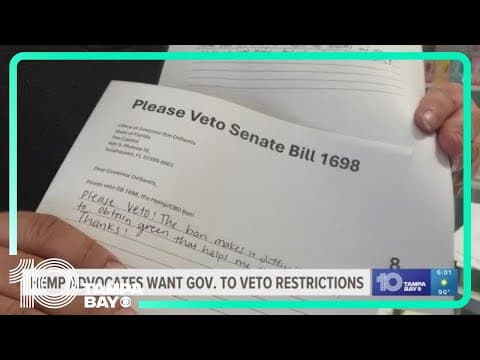 Hemp advocates call on DeSantis to veto restrictions as bill moves to his desk