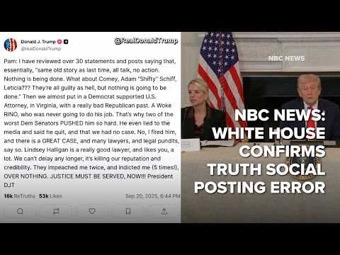 Trump accidentally posts message urging indictments on Truth Social