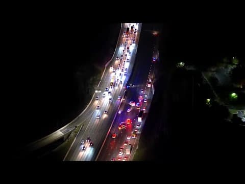 Crash involving officer shuts down I-270 NB in Gaithersburg