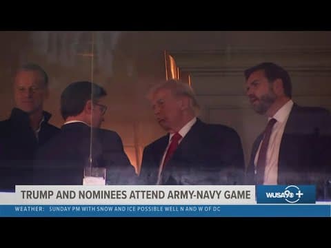 President-elect Trump attends Army-Navy game with top Republicans