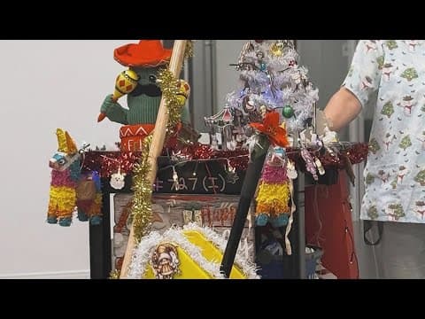 Fort Worth ISD custodian creates Christmas-themed utility cart