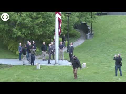 American flag raised at newly reopened US Embassy in Kyiv, Ukraine