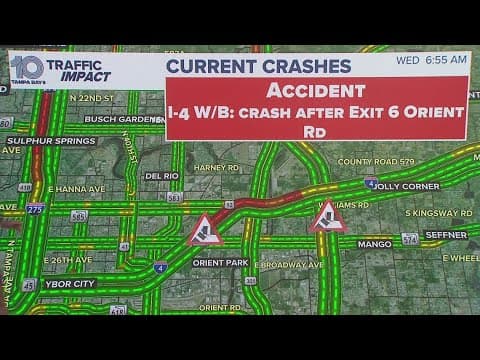 Traffic alerts for Tampa Bay area on Wednesday, Oct. 15