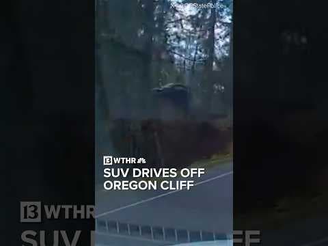 Distracted driver goes off Oregon cliff and lives after 200-foot plunge down embankment