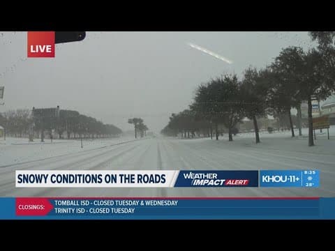 Snow conditions on Webster-area roads