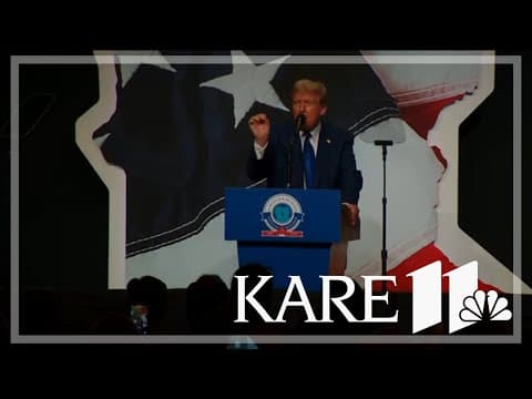 Protestors, supporters gather outside Trump rally in St. Paul