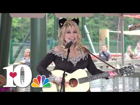 Watch as Dolly Parton launches Dollywood's newest roller coaster: Big Bear Mountain!