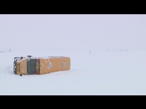 School buses overturned in Carver County