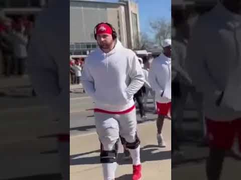 Ryan Day and the Ohio State Buckeyes arrive at Ohio Stadium for the spring game 🏈 #shorts