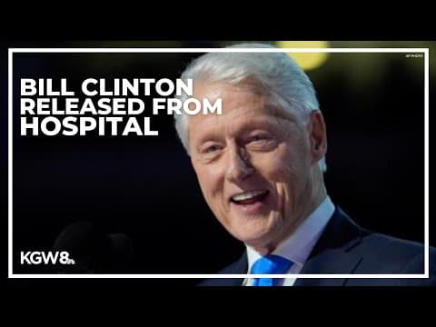 Bill Clinton out of hospital after being treated for flu