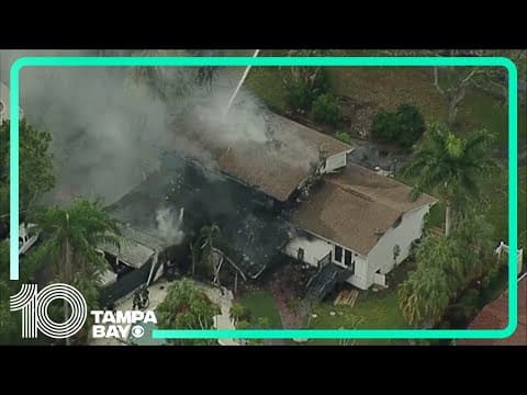 Sky 10: Shore Acres house fire seen from the sky