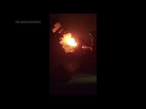 Huge grain elevator burns in Minnesota